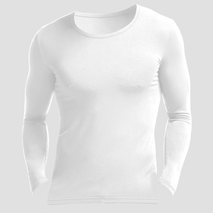 Kemeja Termal Modal Lengan Pan - Undershirt Crew Neck ulasan dan harga