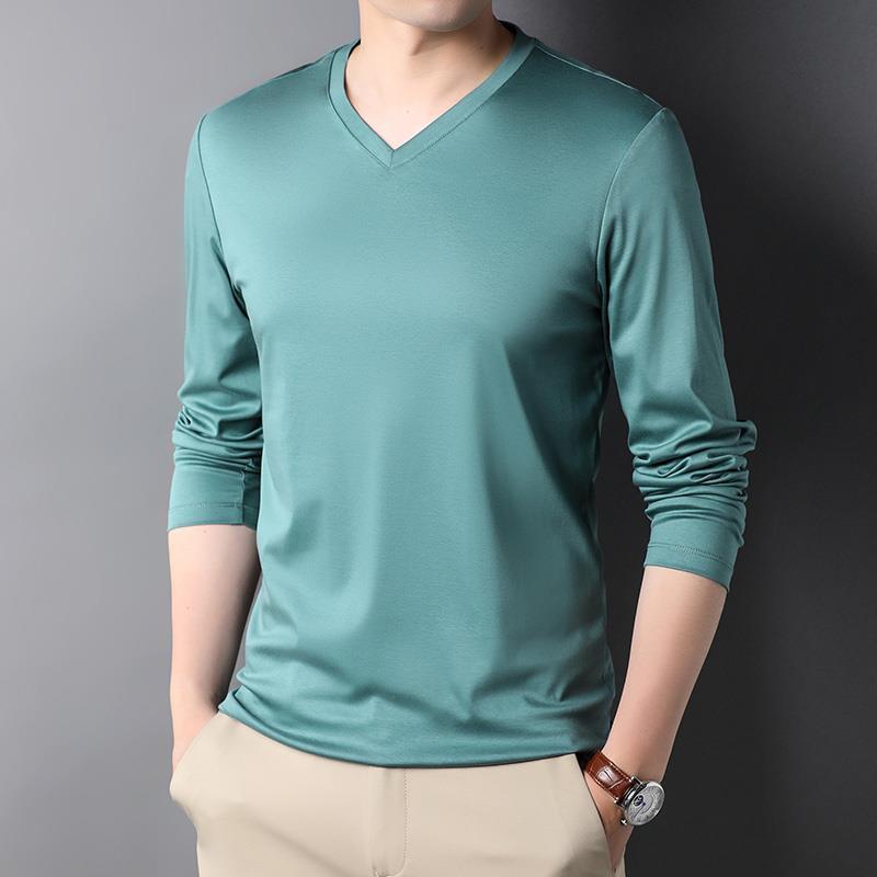 Bergaya 2023 V-Neck lengan pan - Undershirt Crew Neck ulasan dan harga