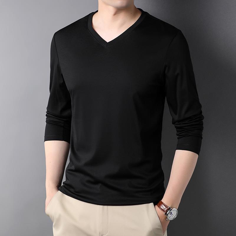 Bergaya 2023 V-Neck lengan pan - Undershirt Crew Neck ulasan dan harga